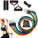 11‑piece resistance bands set for fitness workout and exercise training