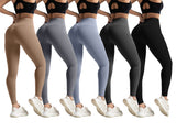 No Awkward Line Peach Butt Yoga Pants High Waist Tummy Control Running Sports Leggings