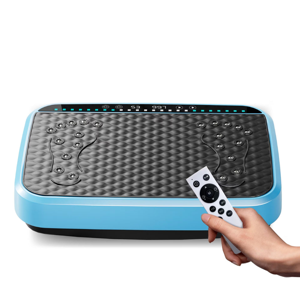 Vibration plate exercise machine for whole body fitness and lymphatic drainage